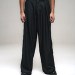 Wide Pleated Pants - Monoline
