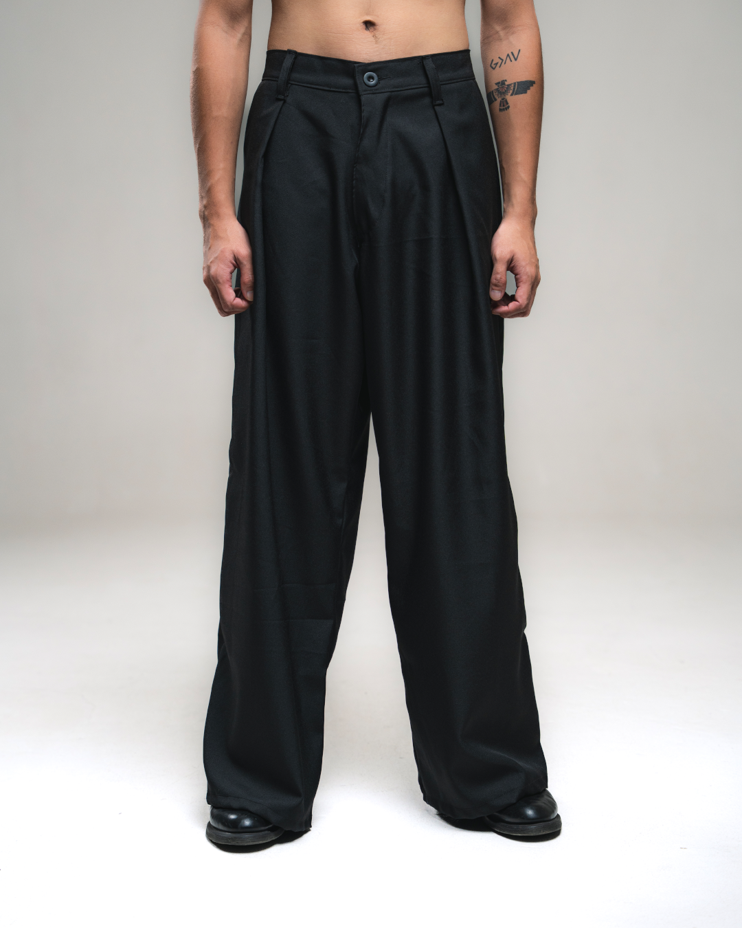 Long Pants 1 Wide Pleated Pants - Monoline - Gambar 1